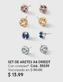 SET DE ARETES X4 DRIEDT Cód. 35539