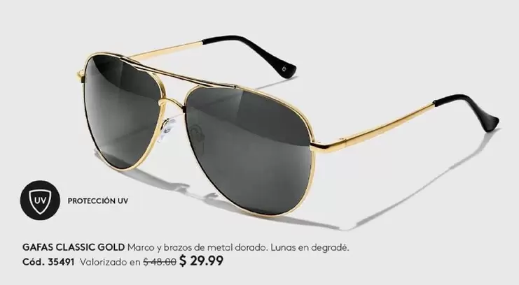 GAFAS CLASSIC GOLD Cod. 35491