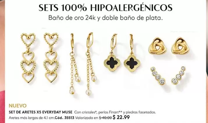 Finart - SET DE ARETES X5 EVERYDAY MUSE