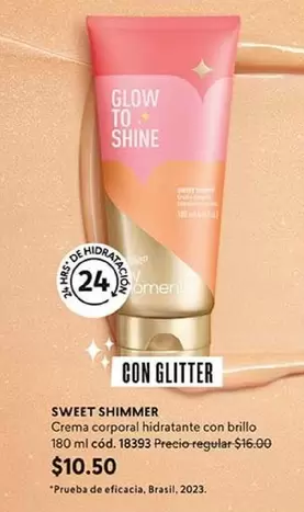 Brasil - SWEET SHIMMER Crema corporal hidratante con brillo 180 ml cód. 18393