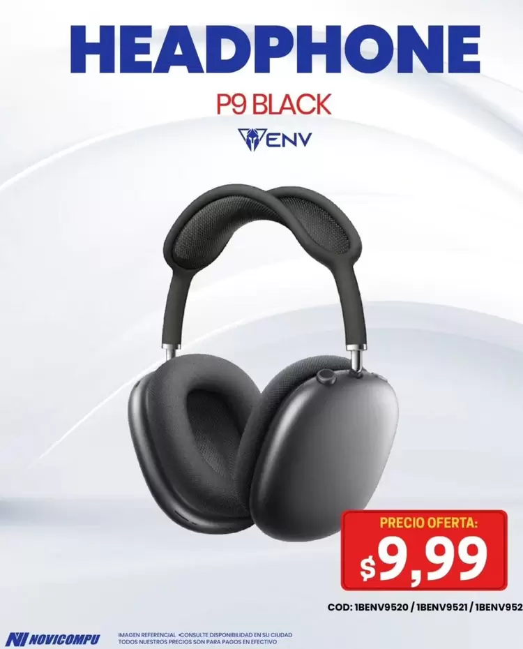 P9 BLACK HEADPHONE