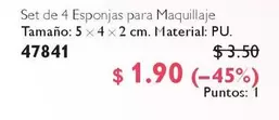 Set de 4 Esponjas para Maquillaje 47841