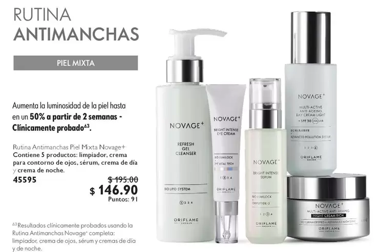 Oriflame - RUTINA ANTIMANCHAS PIEL MIXTA
