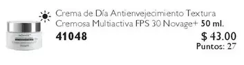 Crema de Día Antienvejecimiento Textura Cremosa Multiactiva FPS 30 Novage+ 41048