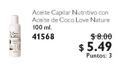 Love - Aceite Capilar Nutritivo con Aceite de Coco 41568