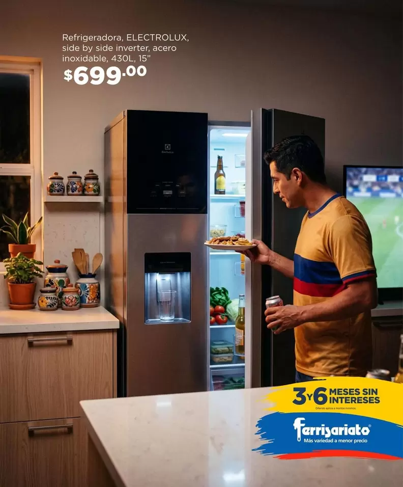 Refrigeradora, side by side inverter, acero inoxidable, 430L 15"