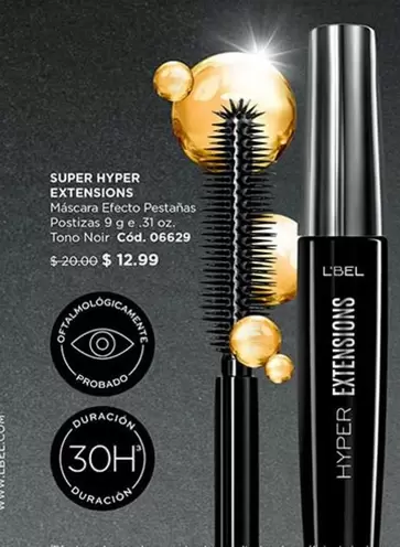 L'bel - SUPER HYPER EXTENSIONS Máscara Efecto Pestañas
