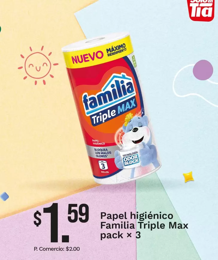 Familia - Papel higi
uevo Triple Max