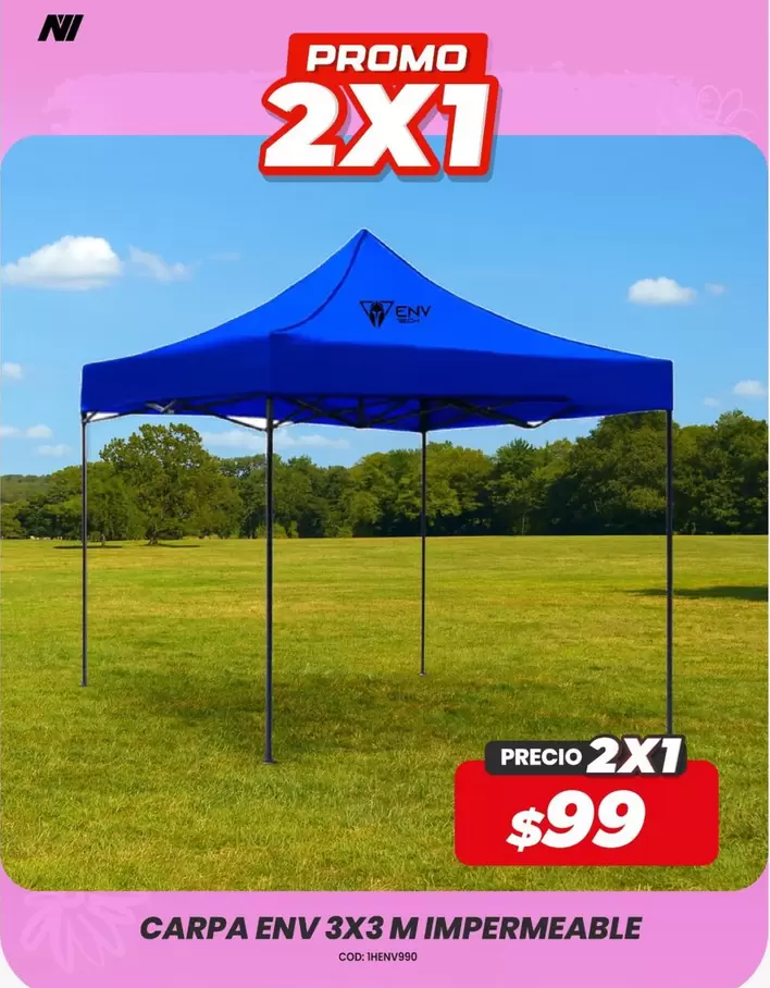 CARPA ENV 3X3 M IMPERMEABLE