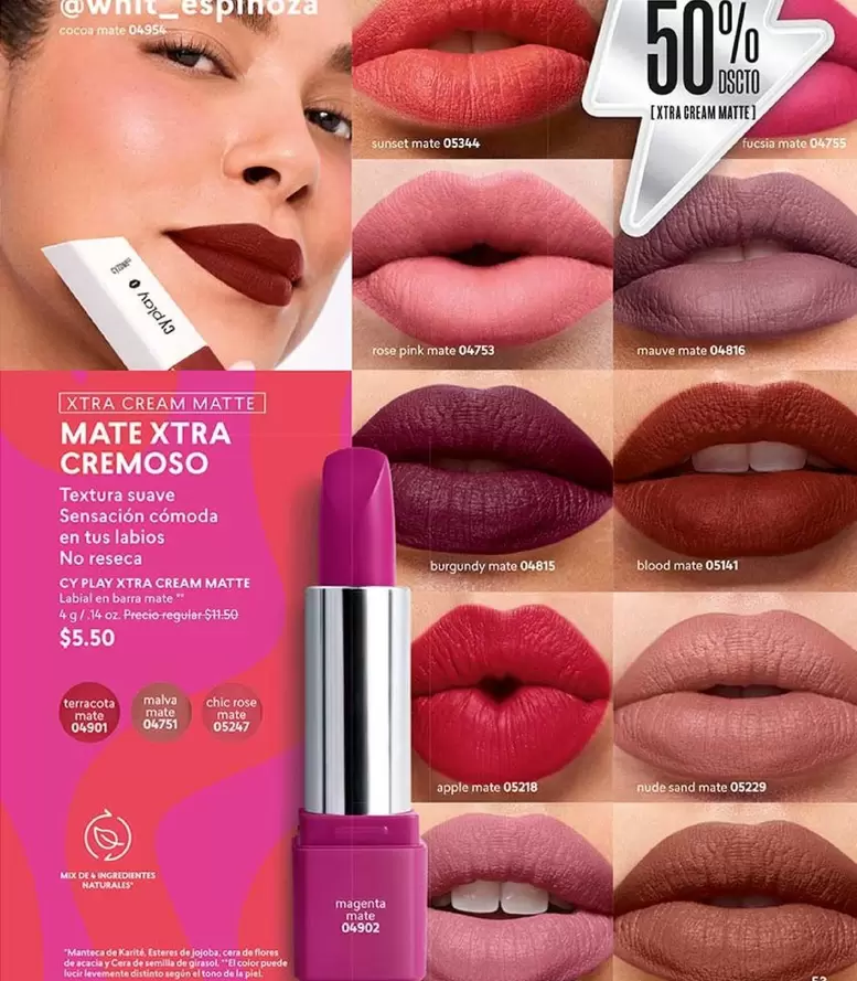 mate - XTRA CREAM MATTE MATE XTRA CREMOSO