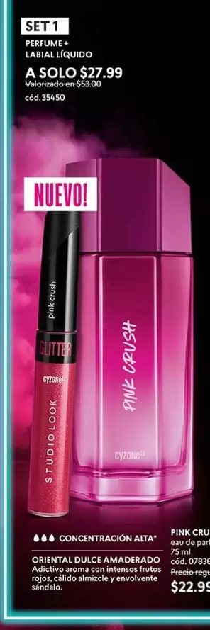 Crush - SET 1
PERFUME +
LABIAL LIQUIDO