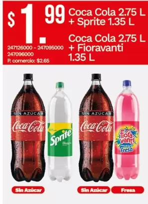 Coca Cola -  2.75 L + Sprite 1.35 L