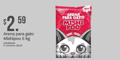 Gato - Arena para gato Mishipoo 5 kg