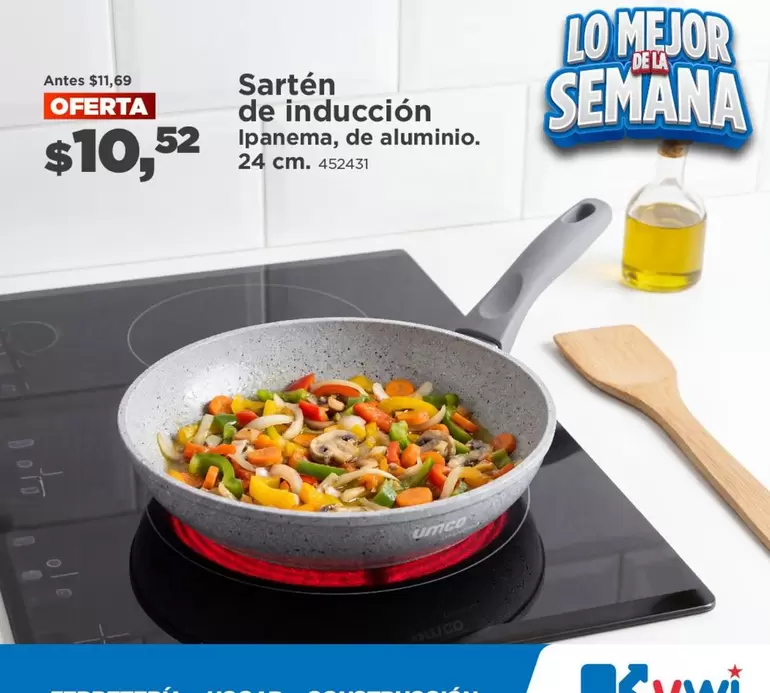 Umco - Sartén de inducción Ipanema, de aluminio. 24 cm. 452431