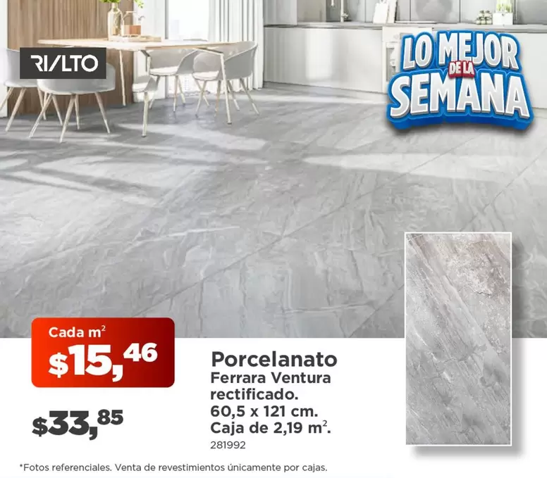 Porcelanato Ferrara Ventura rectificado