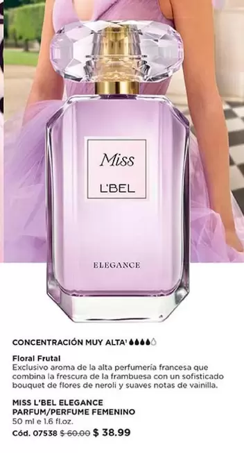 L'bel - MISS L'BEL ELEGANCE PARFUM/PERFUME FEMENINO Cód. 07538
