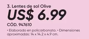 Sol - 3. Lentes de sol Olive CÓD. 947610