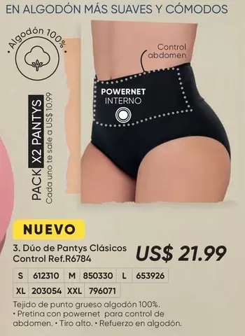 uno - 3. Dúo de Pantys Clásicos Control Ref.R6784