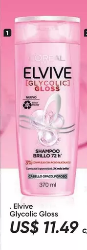 Elvive Glycolic Gloss Shampoo Brillo 72H