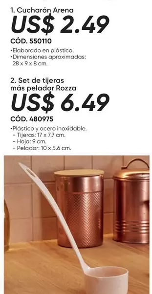 1. Cucharón Arena CÓD. 550110