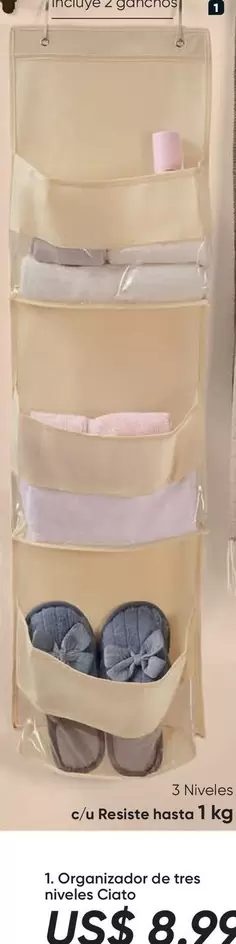 Organizador de tres niveles Clano