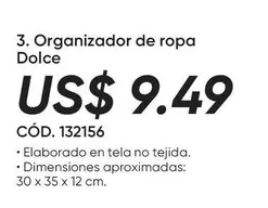 Organizador de ropa Dolce CÓD. 132156
