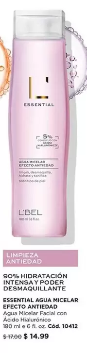 L'bel - ESSENTIAL AGUA MICELAR EFECTO ANTIEDAD