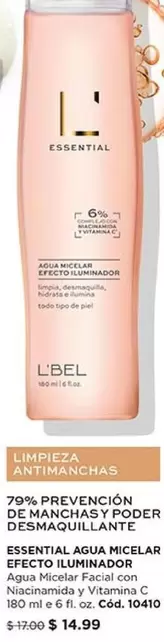 L'bel - AGUA MICELAR EFECTO ILUMINADOR Cód. 10410