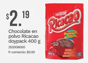 Nestle - Chocolate en polvo Ricacao doypack 400 g 2520006000