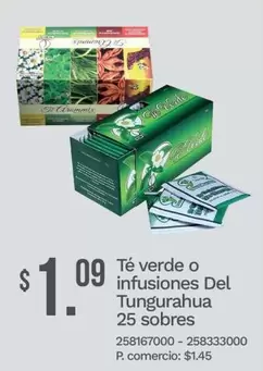 Verde - T
uevo verde o infusiones Del Tungurahua 25 sobres 25816700 - 25833000