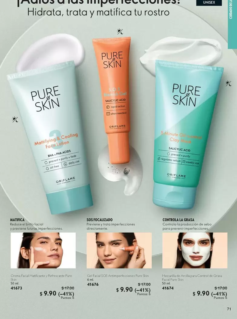 Oriflame - Pure Skin Moisturizing Cooling Face Wash, Pure Skin, Pure Skin