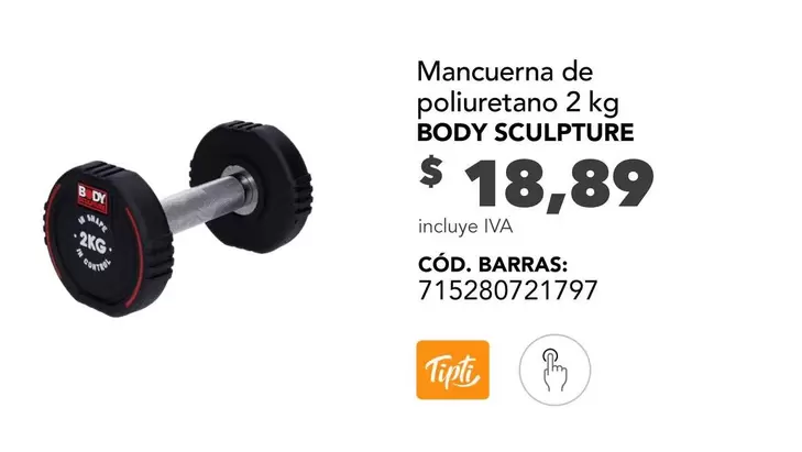 Mancuerna de poliuretano 2 kg