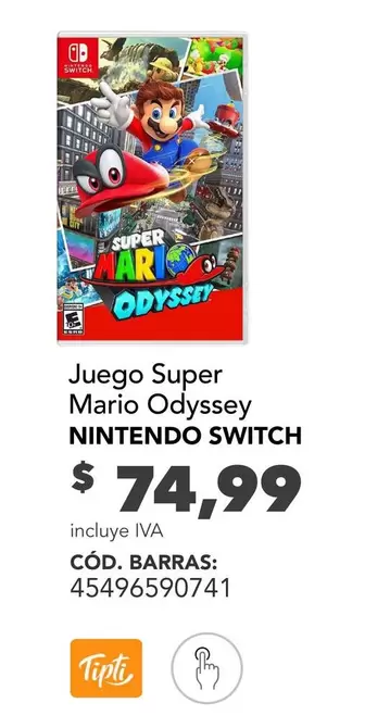Switch - Juego Super Mario Odyssey
