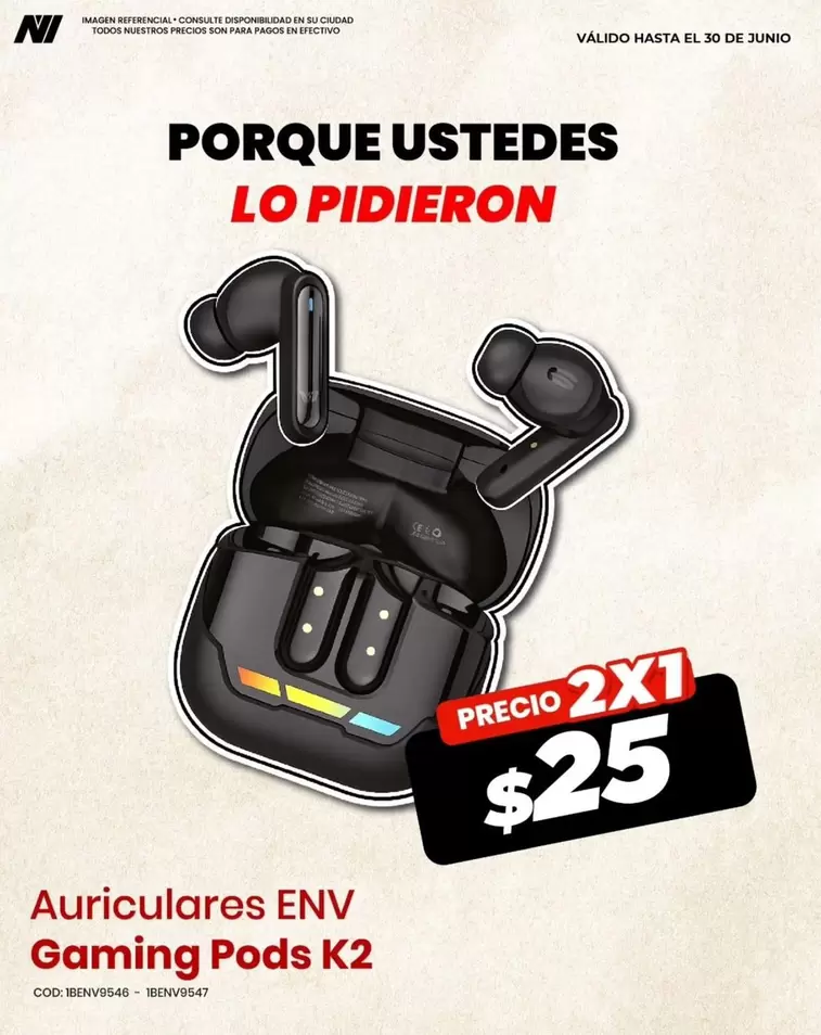 Auriculares ENv Gaming Pods K2