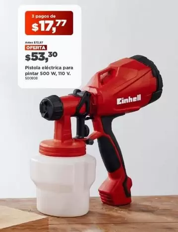 Pistola eléctrica para pintar 500 W, 110 V. 500809