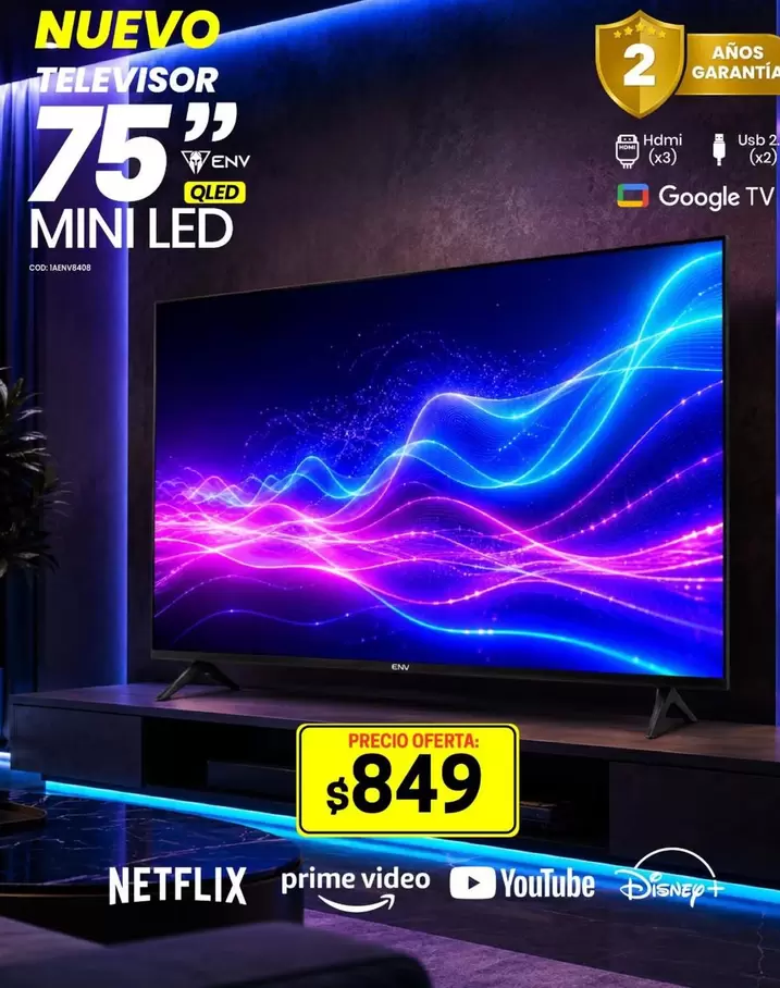 Netflix - TELEVISOR MINI LED