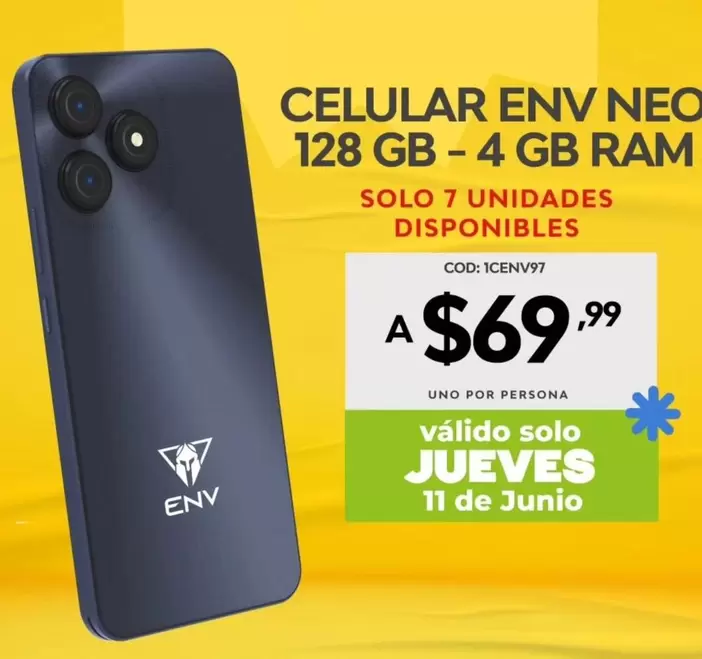 uno - CELULAR ENV NEO 128 GB - 4 GB RAM COD: 1CENV97