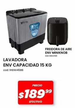 LAVADORA ENV CAPACIDAD 15 KG