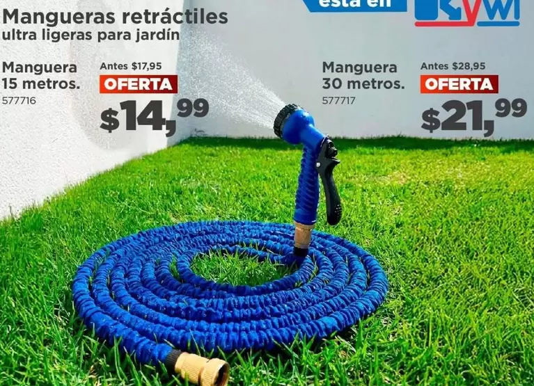 Mangueras retráctiles ultra ligeras para jardín