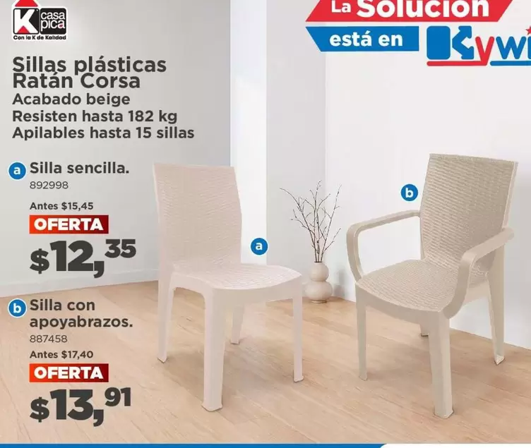 Sillas plásticas Ratán Corsa