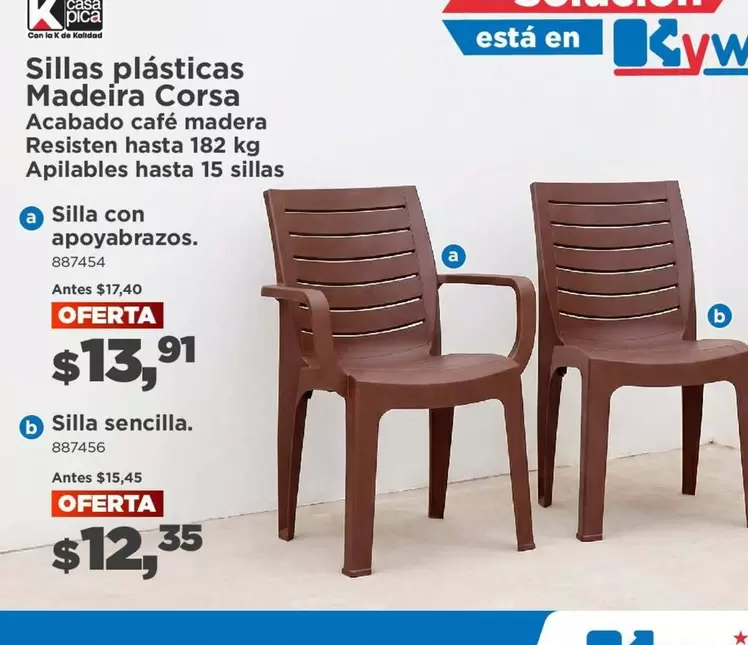 Sillas plásticas Madera Corsa
