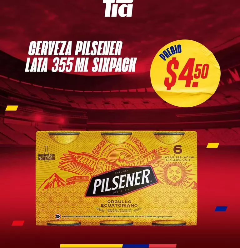 Pilsener - CERVEZA PILSNER LATA 355 ML SIXPACK