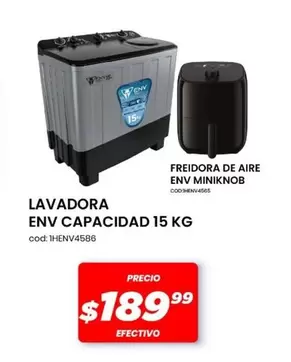 LAVADORA ENV CAPACIDAD 15 KG cod: 1HENV4588