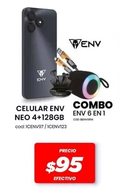 CELULAR ENV NEO 4+128GB COMBO ENV 6 EN 1 cod: 1CENV97 / 1CENV123