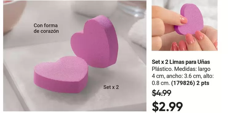 Set x 2 Limas para Uñas Plástico