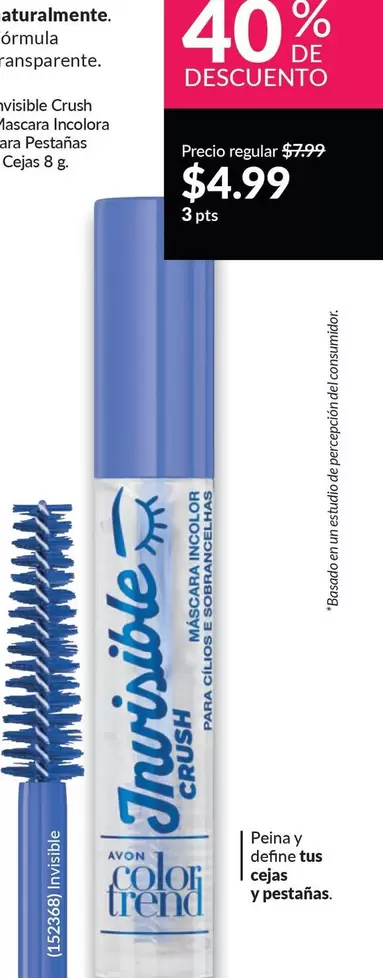 Crush - Invisible  Mascara Incolor