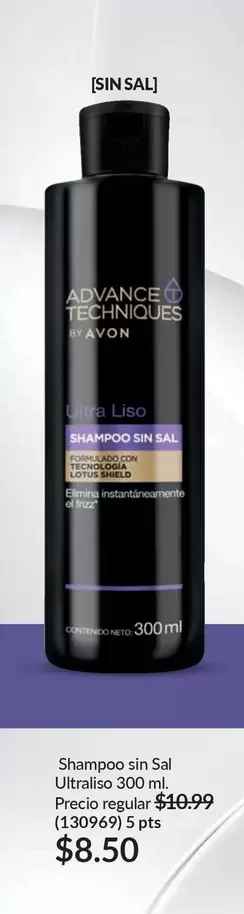 Avon - Shampoo Sin Sal Ultraliso