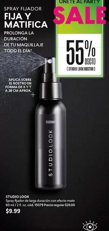 mate - Spray Fijador Fija y Matifica