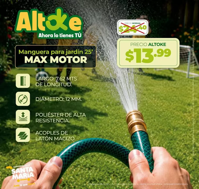 Longitud - Manguera para jardín 25' MAX MOTOR