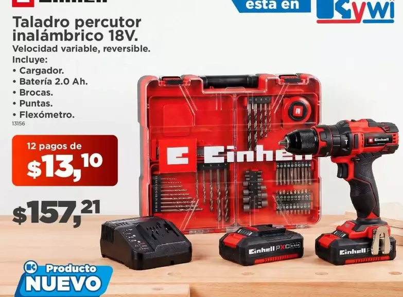 Taladro percutor inalámbrico 18V